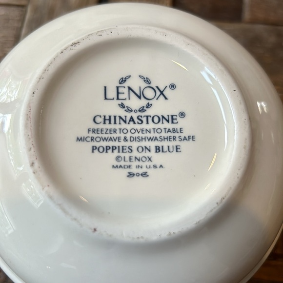 Lenox Poppies On Blue Vintage Sauce Gravy Boat - Picture 3 of 7